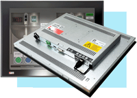 FlatMan AE190 einbaumonitor mit PCAP Glastouch und USB 4fach Extender Siemens einbau kompatibel